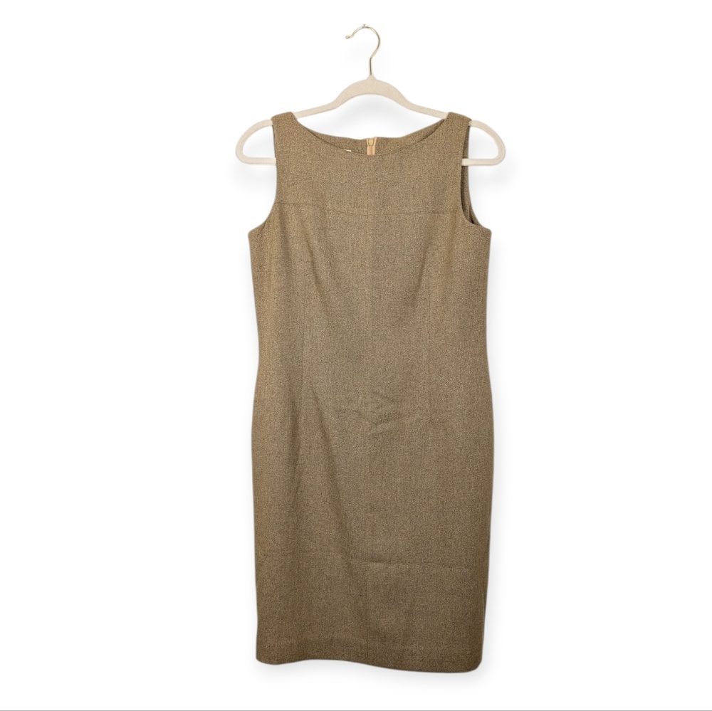 Susan Bristol Tan Sleeveless Career Work Sheath Dress Size 8P